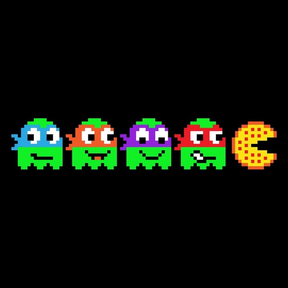 Mutant Ninja Ghosts / Turtles, TMNT, 8-bit T-shirt - Picture 2 of 3